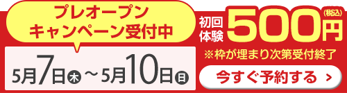 プレオープンキャンペーン