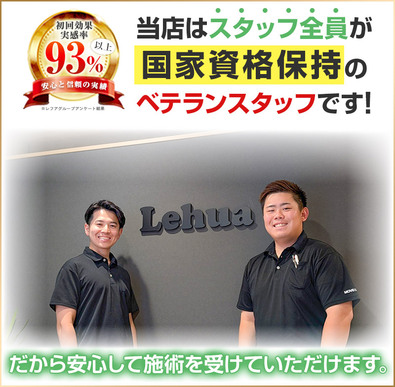国家資格保持者が対応